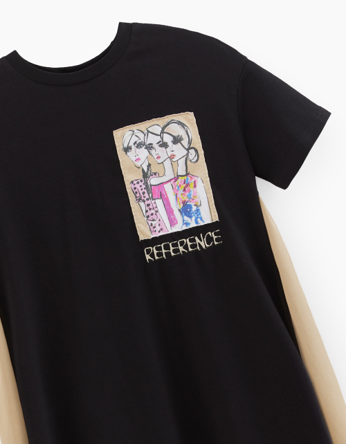 Комбинированное платье