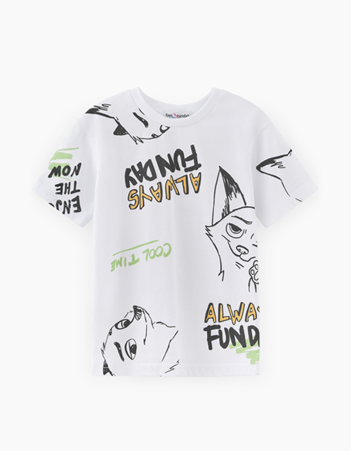 Белая футболка для мальчика