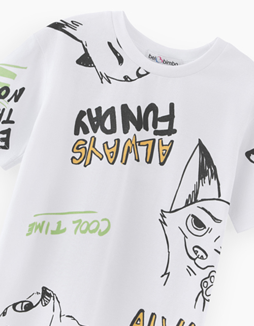 Белая футболка для мальчика