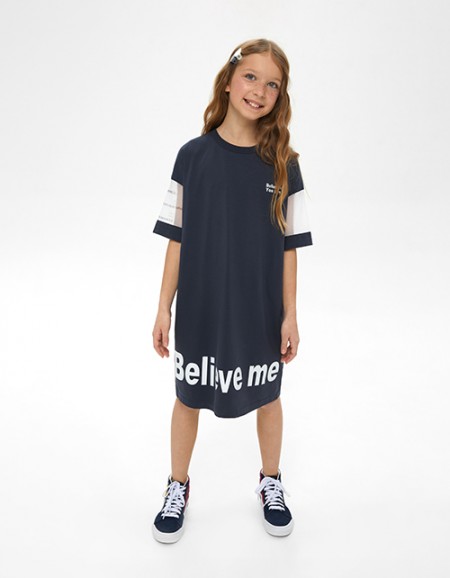 Платье-футболка графитовое