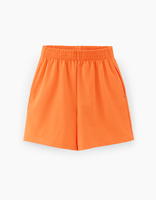 Шорты оттенка райский мандарин для девочки