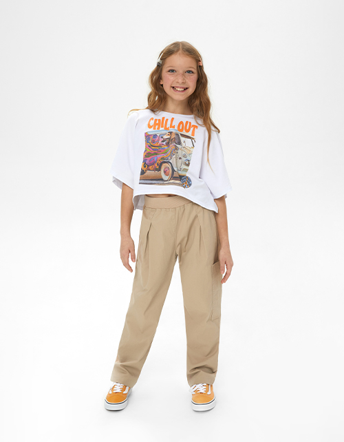 Футболка укороченная для девочки