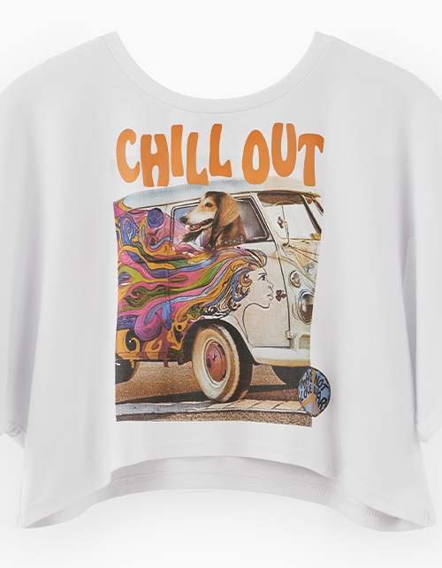 Футболка укороченная для девочки