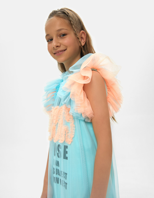 Платье нарядное двойное