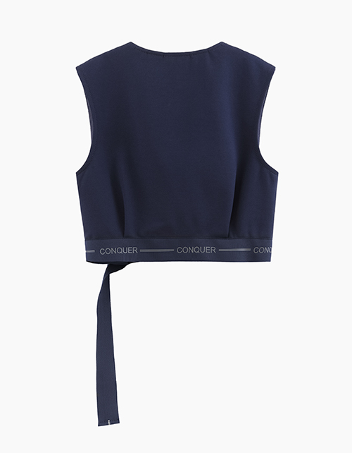 Школьная кроп-топ жилетка для девочки