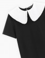 Чёрная блузка с коротким рукавом