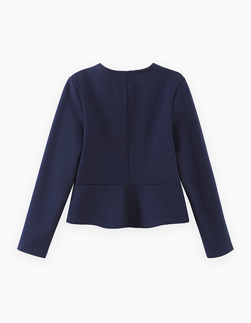 Тёмно-синий школьный жакет для девочки