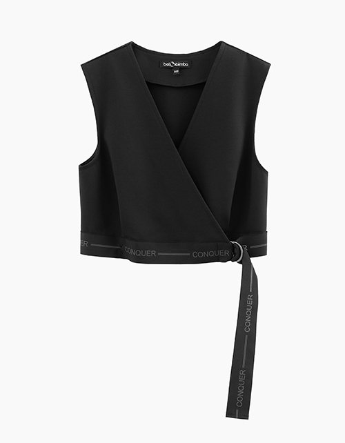 Школьная кроп-топ жилетка для девочки