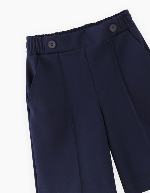 Тёмно-синие шорты-бермуды для девочки