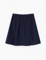 Тёмно-синяя школьная юбка со складками
