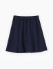 Тёмно-синяя школьная юбка со складками