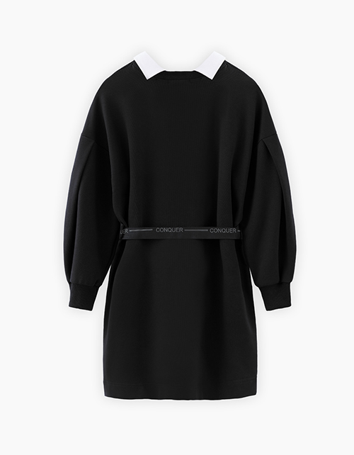 Чёрное школьное платье