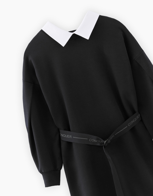 Чёрное школьное платье