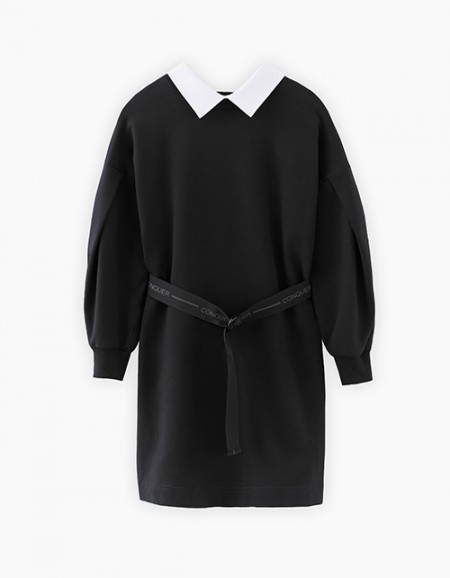 Чёрное школьное платье