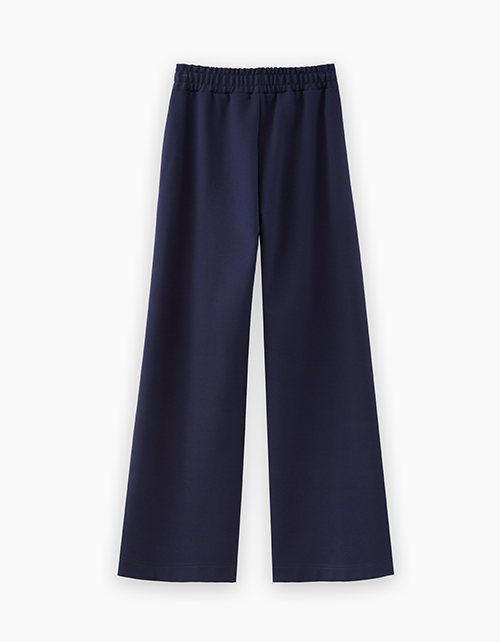 Тёмно-синие широкие брюки для девочки Тёмно-синие широкие брюки для девочки