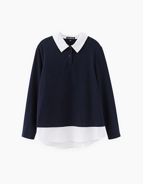 Джемпер-обманка школьный для девочки