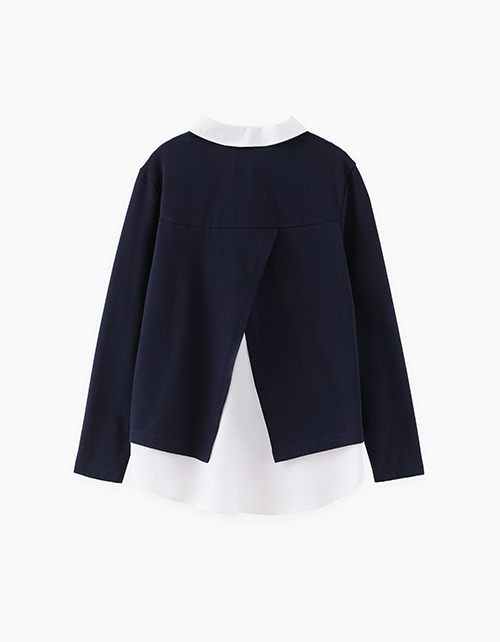 Джемпер-обманка школьный для девочки