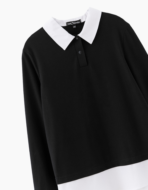 Джемпер-обманка школьный для девочки