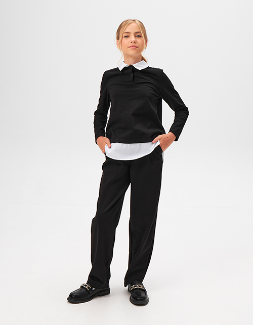 Джемпер-обманка школьный для девочки