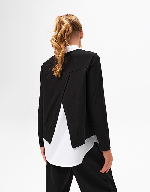 Джемпер-обманка школьный для девочки