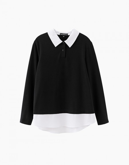 Джемпер-обманка школьный для девочки