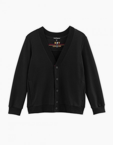 Кардиган чёрный школьный для мальчика