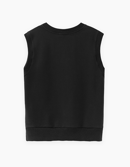 Чёрный школьный жилет для мальчика