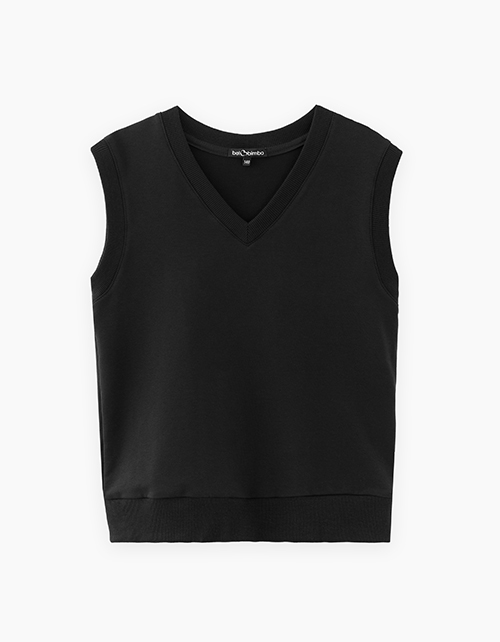 Чёрный школьный жилет для мальчика