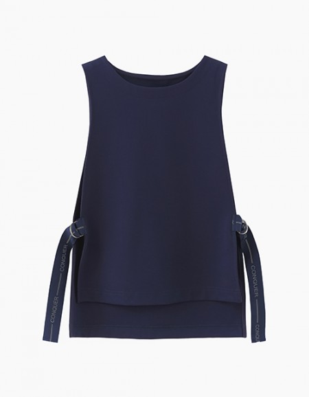 Распашная тёмно-синяя школьная жилетка для девочки