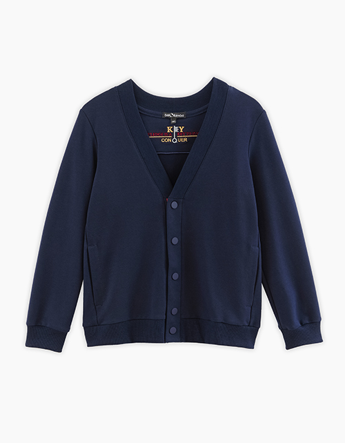 Кардиган тёмно-синий школьный для мальчика Кардиган тёмно-синий школьный для мальчика