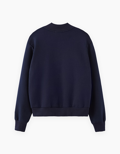 Тёмно-синий школьный жакет-бомбер для мальчика