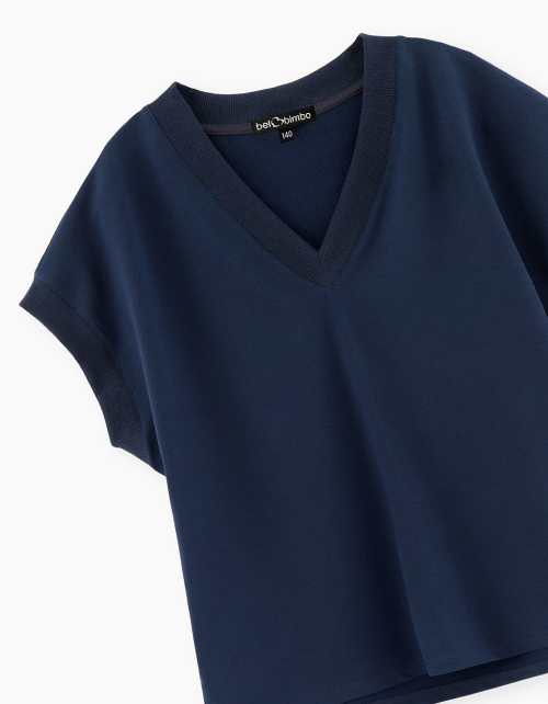 Тёмно-синяя школьная жилетка для девочки