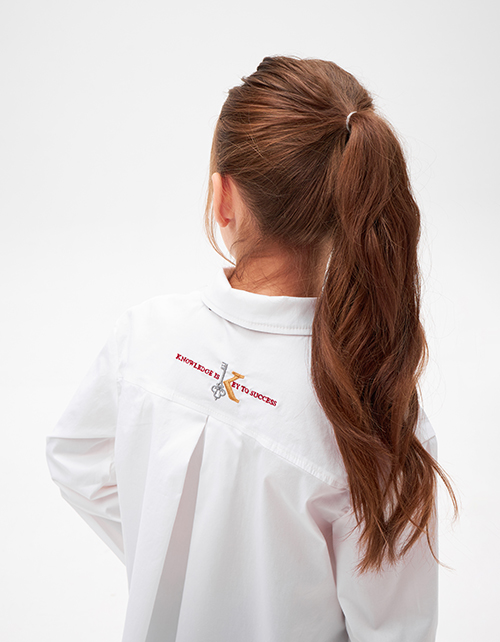 Блузка школьная удлинённая