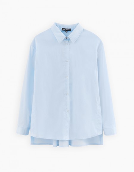 Школьная светло-голубая блузка для девочки