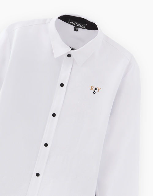 Белая школьная рубашка для мальчика Белая школьная рубашка для мальчика