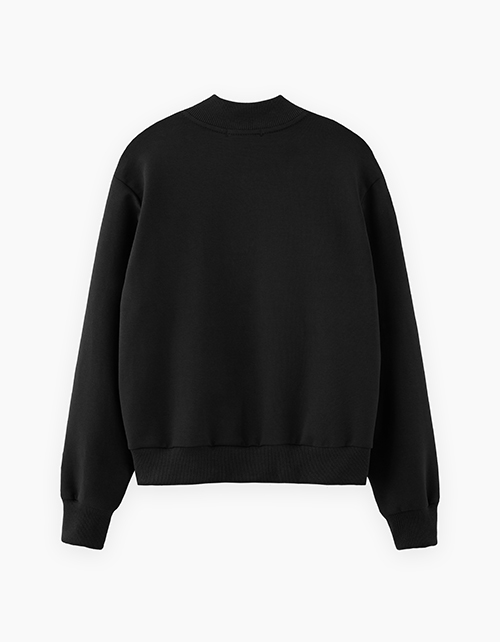 Чёрный школьный жакет-бомбер для девочки