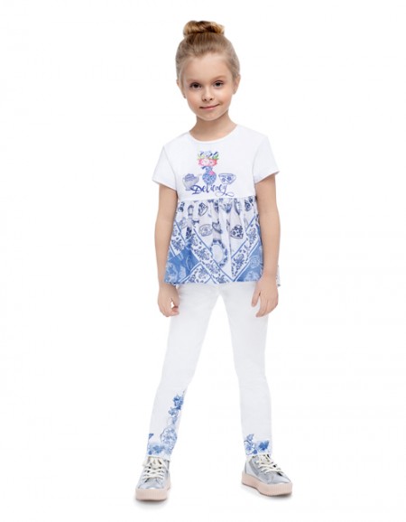 Футболка с баской для девочки