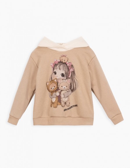 Худи бежевое для девочки