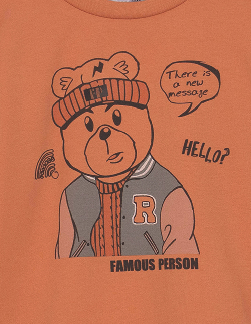 Лонгслив абрикосового оттенка для мальчика