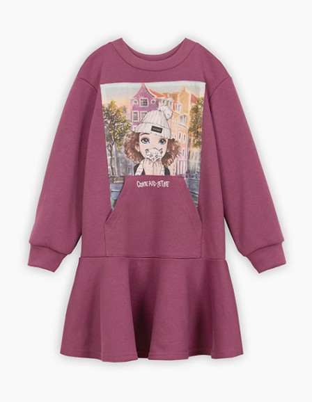 Платье бордо для девочки