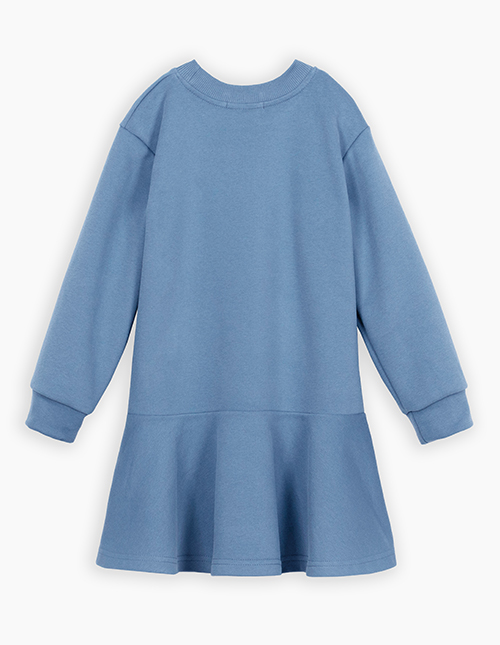 Темно-голубое платье для девочки