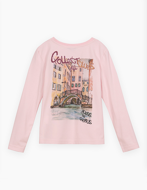 Светло-розовый лонгслив для девочки