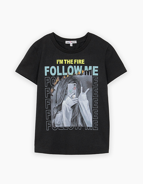 Футболка чёрная для девочки Футболка чёрная для девочки