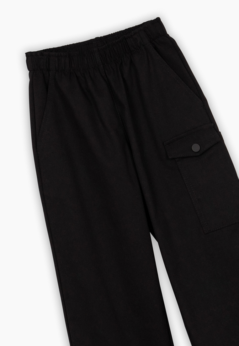 Черные широкие брюки для девочки