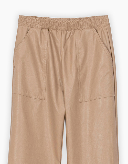 Брюки из эко-кожи для девочки