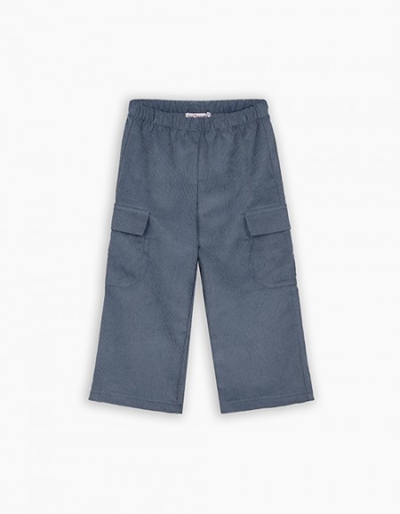 Брюки-карго в оттенке деним для девочки
