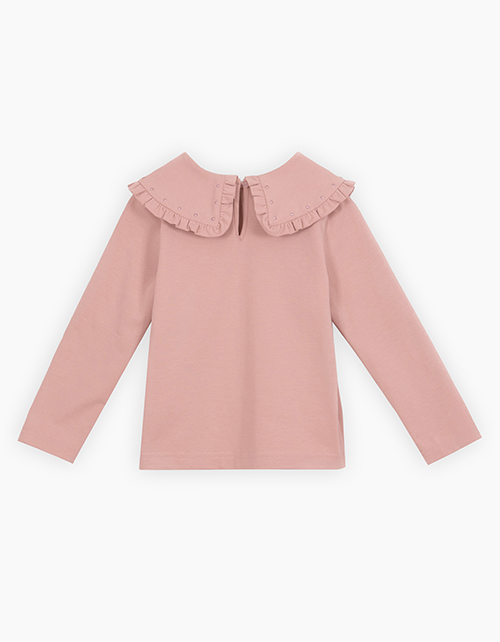 Лонгслив с воротником для девочки