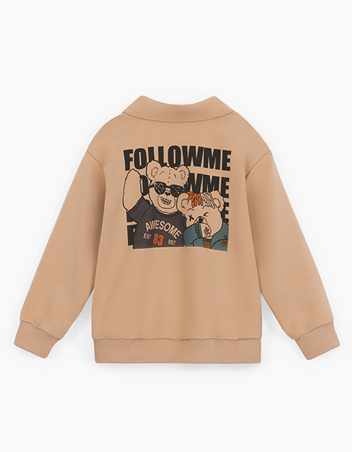 Свитшот с воротником поло для мальчика Свитшот с воротником поло для мальчика