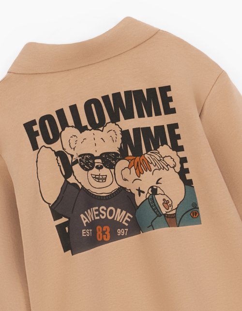 Свитшот с воротником поло для мальчика Свитшот с воротником поло для мальчика