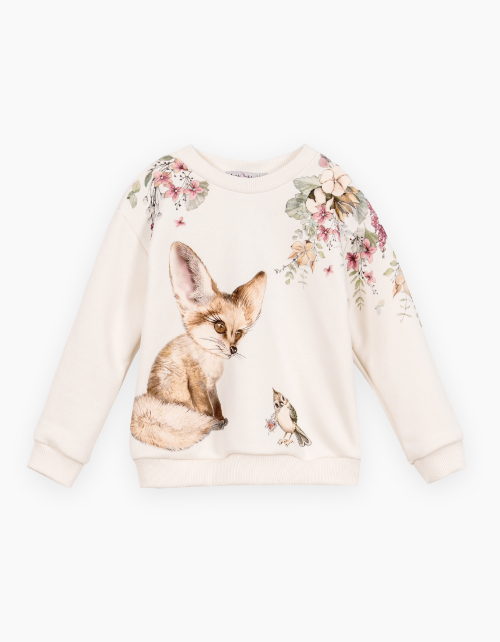 Молочный свитшот для девочки